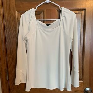 Ann Taylor Cream Long Sleeve Blouse
